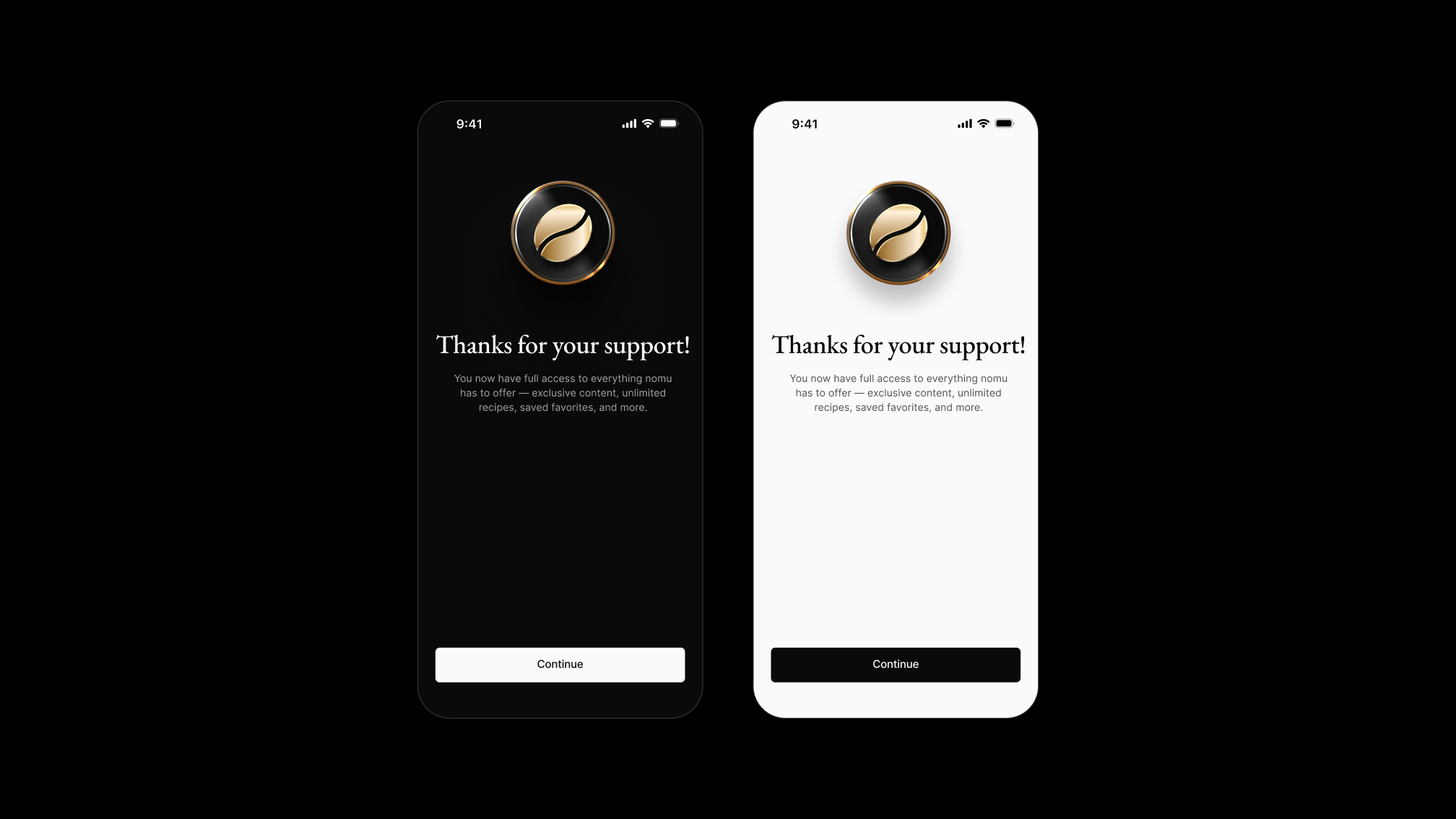 Nomu app — design details