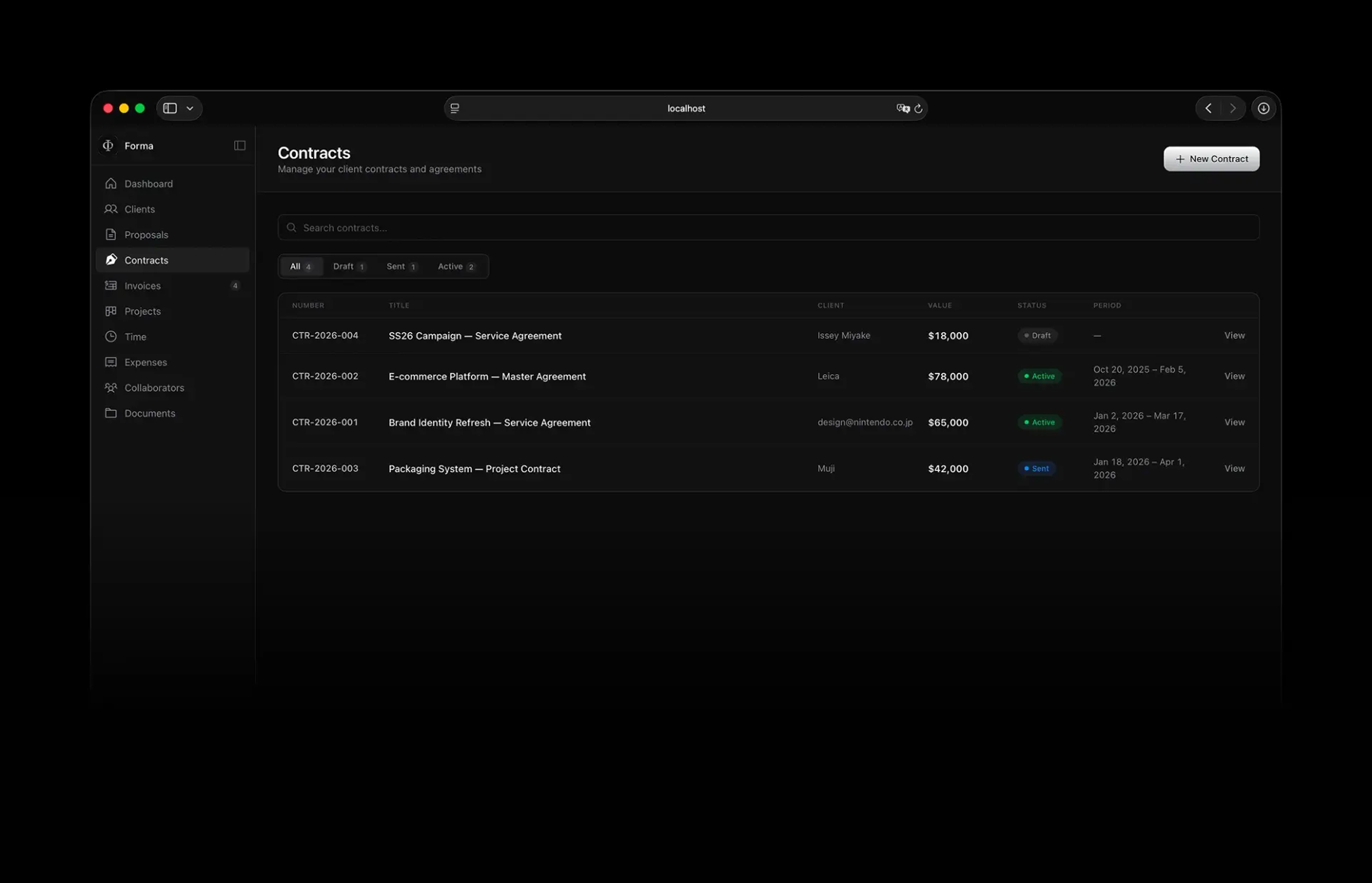 Forma — design details